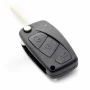 Fiat - Carcasa cheie tip briceag, 3 butoane, negru