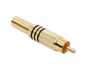 Fisa RCAplacat cu aurpt. cablu de maxim 6 mm
