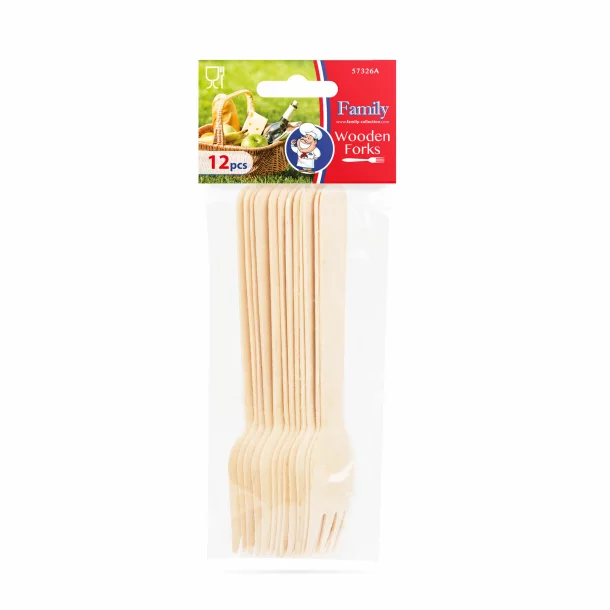 Furculițe de unică folosință eco - 12 piese / pachet