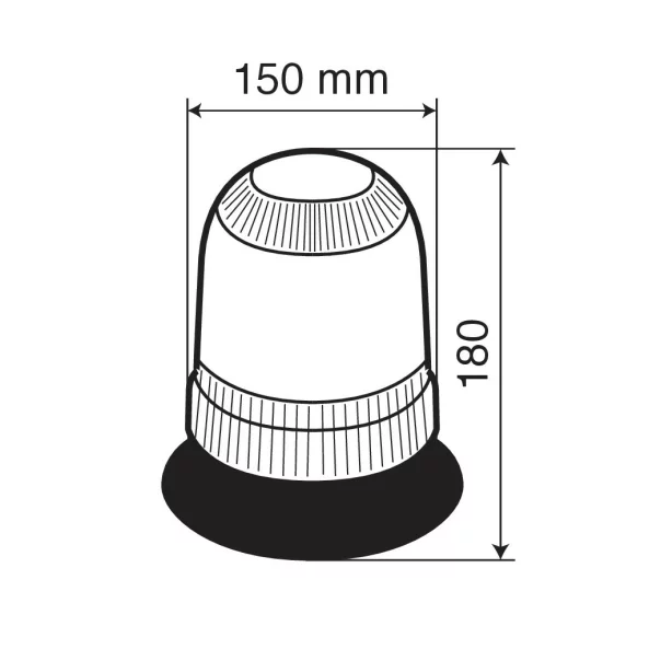 Girofar galben cu magnet, cu bec halogen H3 12V