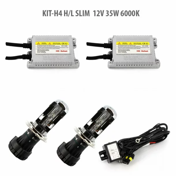 H4 H/L SLIM  12V 35W 6000K