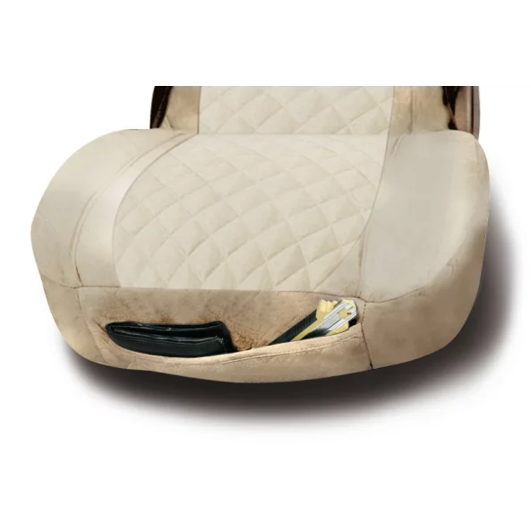 Husa scaun camion Lolita poliester/imit. piele 1buc - Crem