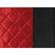 Husa scaun camion Lolita poliester/imit. piele 1buc - Negru/Rosu