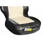 Husa scaun camion Mirian piele capri./imit. piele 1buc - Negru/Crem