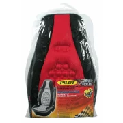 Husa scaun fata Pilot cu magneti 1buc - Negru/Rosu