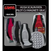 Husa scaun fata Pilot cu magneti 1buc - Negru/Rosu