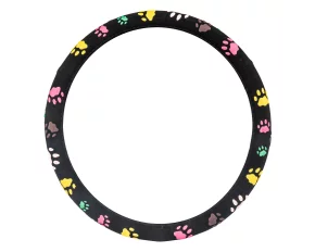 Husa volan Amio SWC-45-M, Ø 37/39 cm - Dog paws