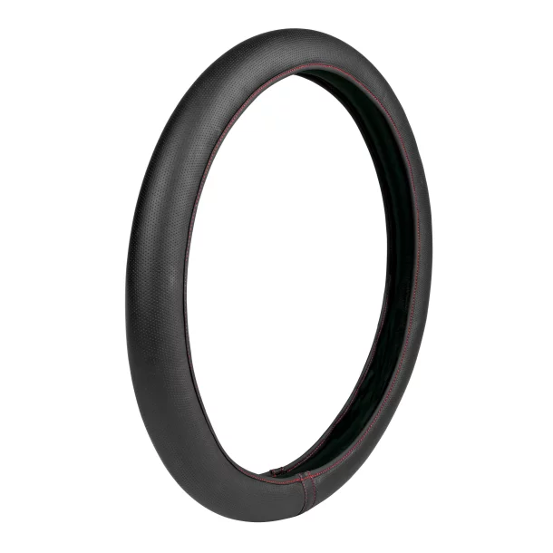 Husa volan elasticizata Skin Cover - M - Ø 38/40cm - Negru/Rosu