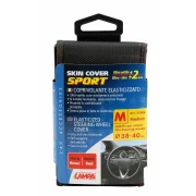 Husa volan elasticizata Skin Cover - M - Ø 38/40cm - Negru/Rosu
