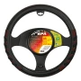 Husa volan imitatie piele Spa - M - Ø 37/39cm - Negru/Rosu
