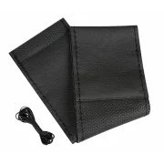 Husa volan piele Sport - Lampa - L - Ø 37-39cm - Negru