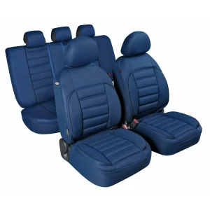 Huse scaun De-Luxe Sport Edition jacquard high-quality 9buc - Albastru
