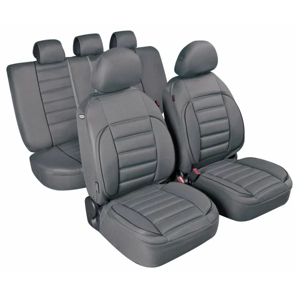 Huse scaun De-Luxe Sport Edition jacquard high-quality 9buc - Gri