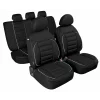 Huse scaun De-Luxe Sport Edition jacquard high-quality 9buc - Negru