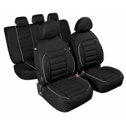 Huse scaun De-Luxe Sport Edition jacquard high-quality 9buc - Negru