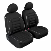 Huse scaun fata De-Luxe Sport Edition jacquard high-quality 2buc - Negru