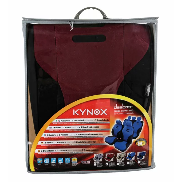 Huse scaun Kynox 9buc - Vin rosu