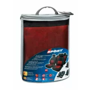 Huse scaun Sport 8buc jacquard high-quality - Rosu/Negru