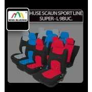 Huse scaun Sport Line+ Super L 9buc - Negru/Rosu