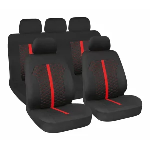 Huse scaun Stinger 9buc Negru/Rosu