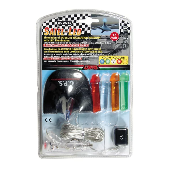 Imitatie antena Satel - Led 12V 5 culori