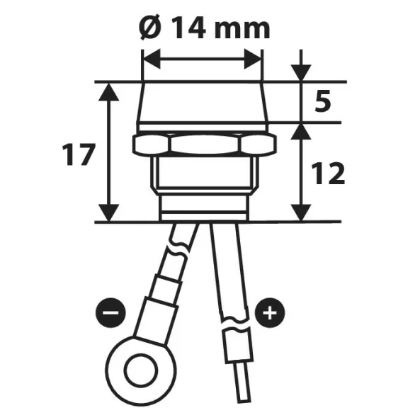 Indicator luminos LED 12/24V - Albastru