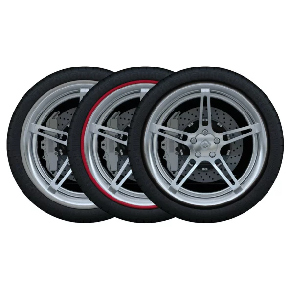 Inele protectie si design jante Rim Ringz - Rosu - 15&#039;&#039;