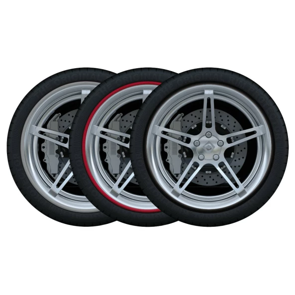 Inele protectie si design jante Rim Ringz - Rosu - 15&#039;&#039; - Resigilat