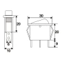 Interupator basculant 1 circuit 10A-250V OFF-ON, lumini de albastru