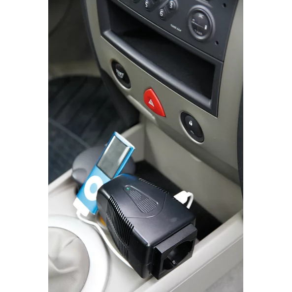 Invertor curent de la 12V la 220V 175W cu USB Lampa