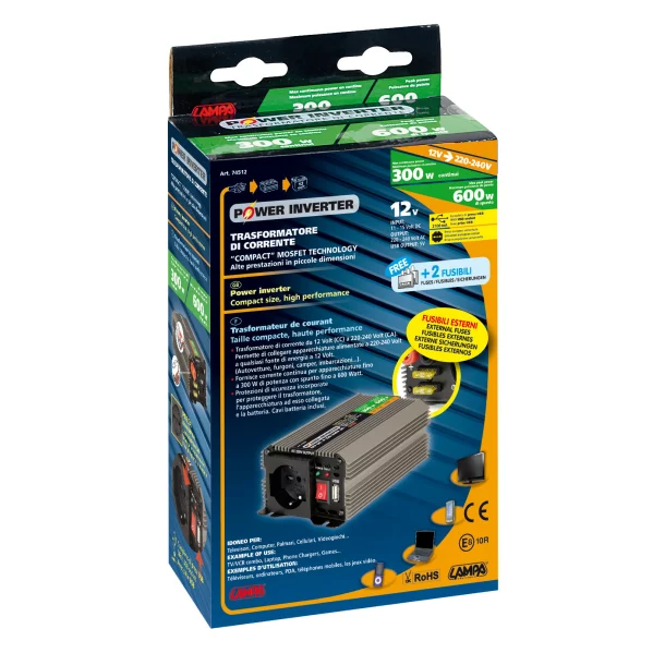 Invertor curent de la 12V la 220V 300W