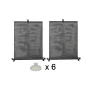 Amio roller sunshade with suction cups 2pcs, 50cm, Black