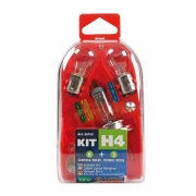 Kit becuri si sigurante 11buc, 12V - halogen H4 P43