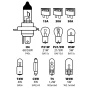 Kit becuri si sigurante 11buc, 12V - halogen H4 P43