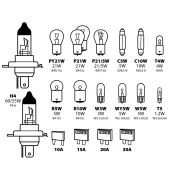 Kit becuri si sigurante 19buc, 12V - halogen 2xH4 P43