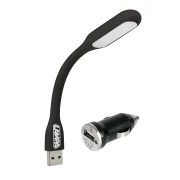 Lampa citit flexibila COB-LED si priza USB 12/24V