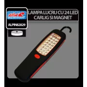 Lampa de lucru cu 24 LED-uri si magnet Alpin - Negru/Rosu