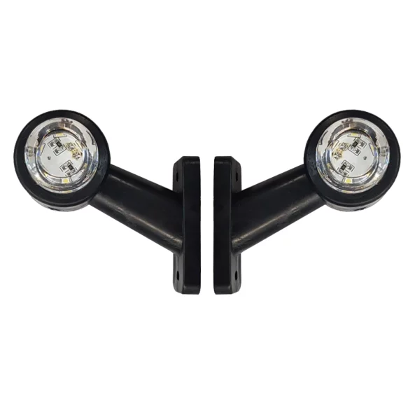 Lampa gabarit camion cu brat extra scurt 60° cu LED 12/24V Set 2buc Stg/Dr - Alb/Rosu