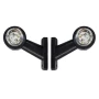 Lampa gabarit camion cu brat extra scurt 60° cu LED 12/24V Set 2buc Stg/Dr - Alb/Rosu