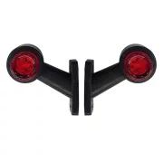 Lampa gabarit camion cu brat extra scurt 60° cu LED 12/24V Set 2buc Stg/Dr - Alb/Rosu