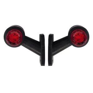Lampa gabarit camion cu brat extra scurt 60° cu LED 12/24V Set 2buc Stg/Dr - Alb/Rosu