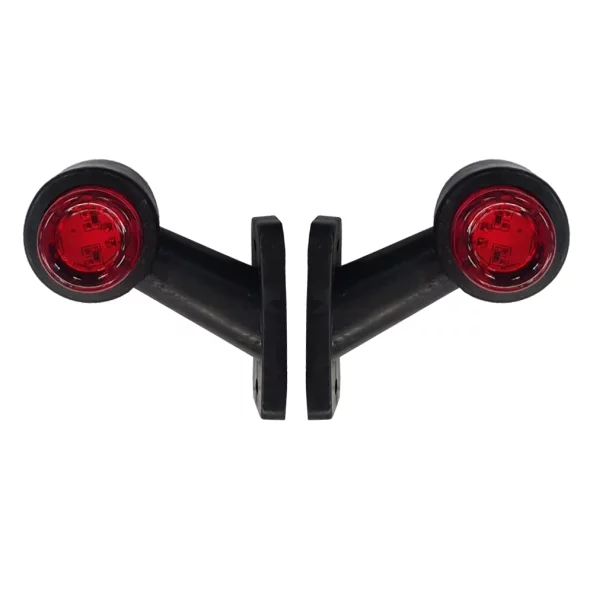 Lampa gabarit camion cu brat extra scurt 60° cu LED 12/24V Set 2buc Stg/Dr - Alb/Rosu