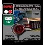 Lampa gabarit camion Ilumia cu 2 LED-uri 24V - Alb/Rosu - Stanga