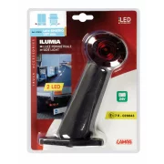 Lampa gabarit camion Ilumia cu brat 60° - cu 2 LED-uri 24V - Alb/Rosu - Stanga