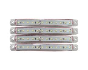 Lampa gabarit cu 12 LED-uri 12/24V set 4buc Cridem - Alb