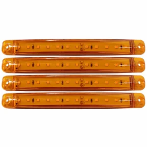 Lampa gabarit cu 12 LED-uri 12/24V set 4buc Cridem - Galben