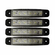 Lampa gabarit cu 6 LED-uri 12/24V set 4buc - Alb