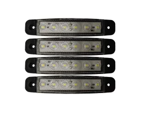 Lampa gabarit cu 6 LED-uri 12/24V set 4buc - Alb