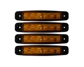 Lampa gabarit cu 6 LED-uri 12/24V set 4buc - Galben