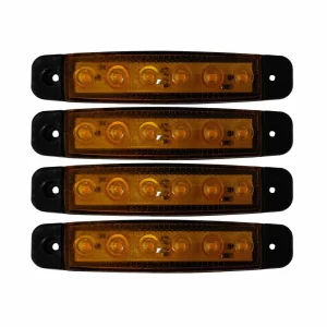 Lampa gabarit cu 6 LED-uri 12/24V set 4buc - Galben